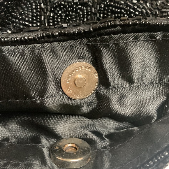 Dressy, black, beaded purse stylish prom wedding - Picture 6 of 10